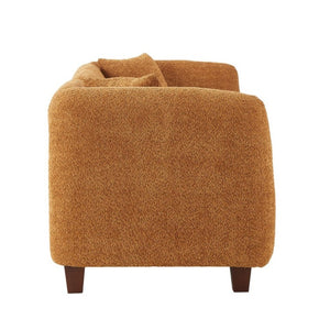 English Elm Silo 87 Inch Three Seat Velvet Sofa Foam Cushions Spring Support Living Room Amber N773IS00036A