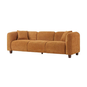 English Elm Silo 87 Inch Three Seat Velvet Sofa Foam Cushions Spring Support Living Room Amber N773IS00036A