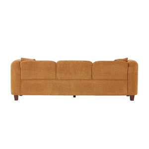 English Elm Silo 87 Inch Three Seat Velvet Sofa Foam Cushions Spring Support Living Room Amber N773IS00036A