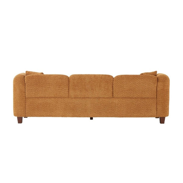English Elm Silo 87 Inch Three Seat Velvet Sofa Foam Cushions Spring Support Living Room Amber N773IS00036A