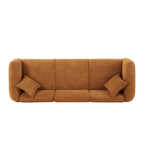 English Elm Silo 87 Inch Three Seat Velvet Sofa Foam Cushions Spring Support Living Room Amber N773IS00036A