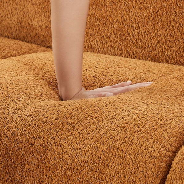 English Elm Silo 87 Inch Three Seat Velvet Sofa Foam Cushions Spring Support Living Room Amber N773IS00036A