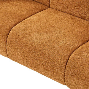 English Elm Silo 87 Inch Three Seat Velvet Sofa Foam Cushions Spring Support Living Room Amber N773IS00036A