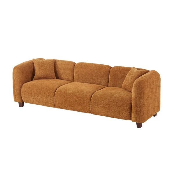 English Elm Silo 87 Inch Three Seat Velvet Sofa Foam Cushions Spring Support Living Room Amber N773IS00036A
