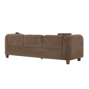 English Elm Silo 87 Inch Three Seat Velvet Sofa Foam Cushions Spring Support Living Room Dark Brown N773IS00036D