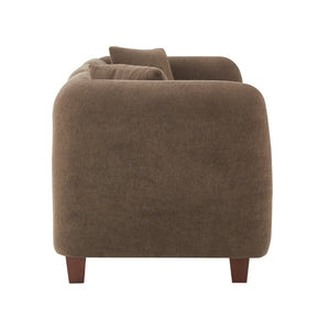English Elm Silo 87 Inch Three Seat Velvet Sofa Foam Cushions Spring Support Living Room Dark Brown N773IS00036D