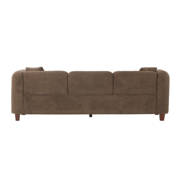 English Elm Silo 87 Inch Three Seat Velvet Sofa Foam Cushions Spring Support Living Room Dark Brown N773IS00036D