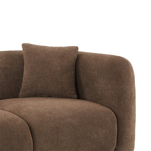English Elm Silo 87 Inch Three Seat Velvet Sofa Foam Cushions Spring Support Living Room Dark Brown N773IS00036D