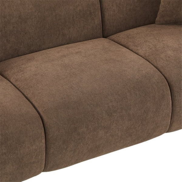 English Elm Silo 87 Inch Three Seat Velvet Sofa Foam Cushions Spring Support Living Room Dark Brown N773IS00036D