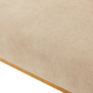 English Elm Flow Curved Chenille Sofa with Wood Base Accents for a Refined Modern Living Room Nomad N773IS00123N