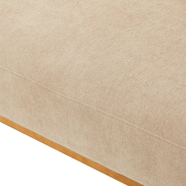 English Elm Flow Curved Chenille Sofa with Wood Base Accents for a Refined Modern Living Room Nomad N773IS00123N