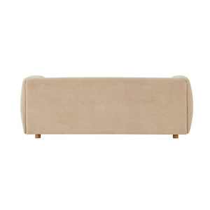 English Elm Flow Curved Chenille Sofa with Wood Base Accents for a Refined Modern Living Room Nomad N773IS00123N