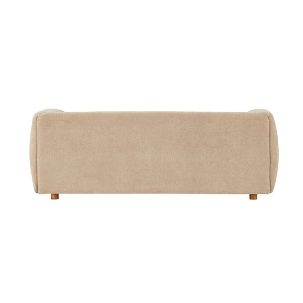 English Elm Flow Curved Chenille Sofa with Wood Base Accents for a Refined Modern Living Room Nomad N773IS00123N