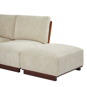 English Elm Velora Five Piece Boucle Modular Sectional with Ottomans for Modern Living Spaces N773IS00165S