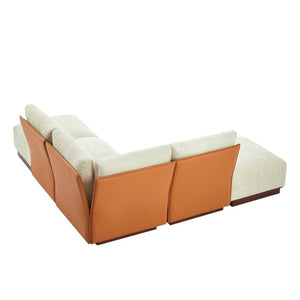 English Elm Velora Five Piece Boucle Modular Sectional with Ottomans for Modern Living Spaces N773IS00165S