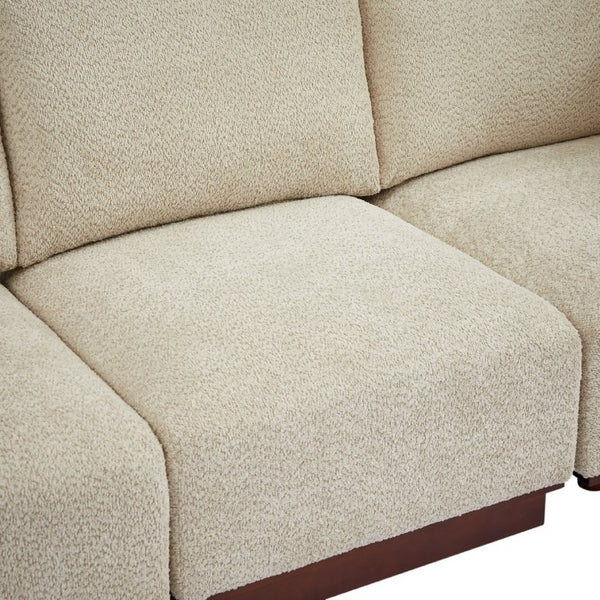 English Elm Velora Boucle U Shaped Modular Sectional Sofa Six Piece Set with Ottomans Included N773IS00167S