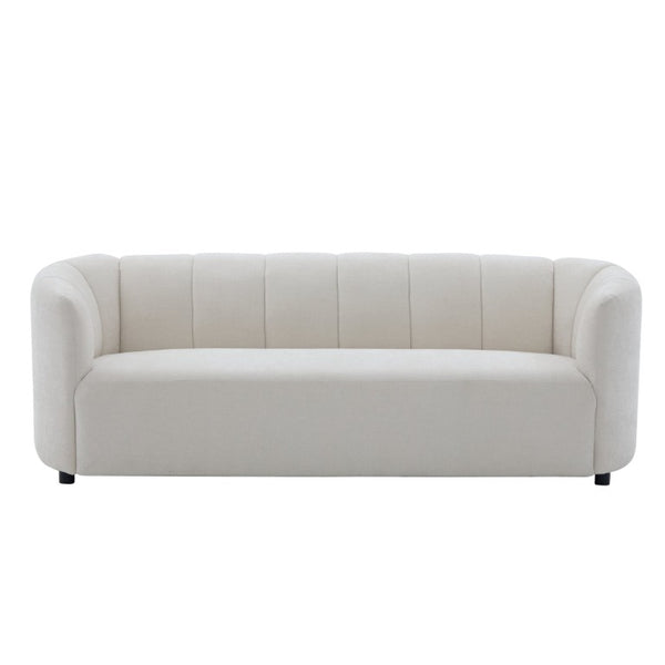 English Elm Mirelle Curved Chenille Sofa with Wraparound Back for Modern Living Spaces N773IS00168B