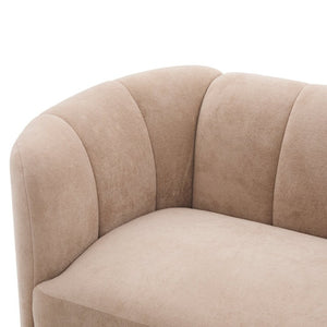 English Elm Mirelle Curved Velvet Sofa with Wraparound Back and Sculptural Silhouette for Modern Living N773IS00168N