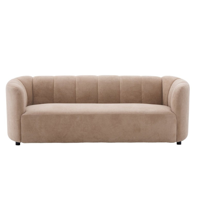 English Elm Mirelle Curved Velvet Sofa with Wraparound Back and Sculptural Silhouette for Modern Living N773IS00168N