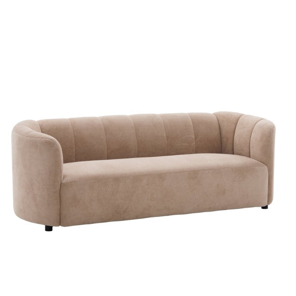 English Elm Mirelle Curved Velvet Sofa with Wraparound Back and Sculptural Silhouette for Modern Living N773IS00168N