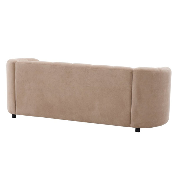English Elm Mirelle Curved Velvet Sofa with Wraparound Back and Sculptural Silhouette for Modern Living N773IS00168N