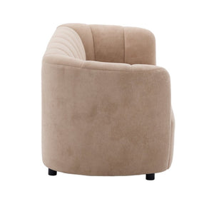 English Elm Mirelle Curved Velvet Sofa with Wraparound Back and Sculptural Silhouette for Modern Living N773IS00168N