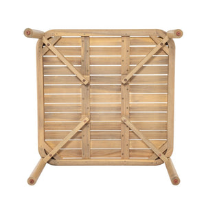 English Elm Casper Outdoor Acacia Wood Woven Rope 6 Seat Modular Sofa Set with Slatted Table 6-Seater Sofa and Coffee Table Set N773OC00102L