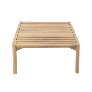 English Elm Casper Outdoor Acacia Wood Woven Rope 6 Seat Modular Sofa Set with Slatted Table 5-Pieces Chat Set N773OC00103L