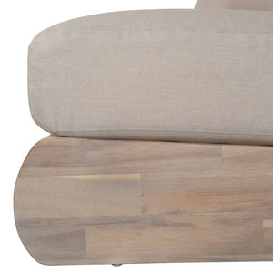 English Elm Outdoor Acacia Wood 5 Seat Patio Chat Set with Foam Cushions for Backyard Lounging N773OC00178S