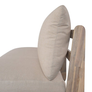 English Elm Outdoor Acacia Wood 5 Seat Patio Chat Set with Foam Cushions for Backyard Lounging N773OC00178S
