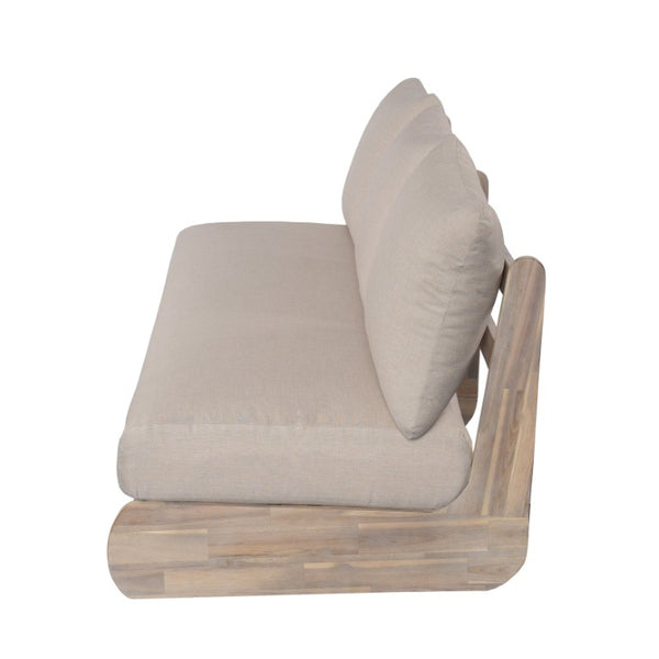 English Elm Outdoor Acacia Wood 5 Seat Patio Chat Set with Foam Cushions for Backyard Lounging N773OC00178S