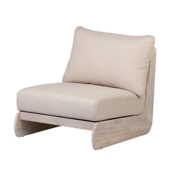 English Elm Outdoor Acacia Wood 5 Seat Patio Chat Set with Foam Cushions for Backyard Lounging N773OC00178S
