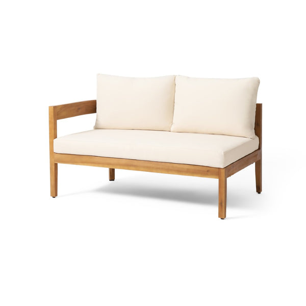 English Elm Brooklyn Outdoor 3 Piece Acacia Wicker Sectional Set for Patio Deck or Poolside N773OS00141B