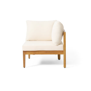 English Elm Brooklyn Outdoor 3 Piece Acacia Wicker Sectional Set for Patio Deck or Poolside N773OS00141B