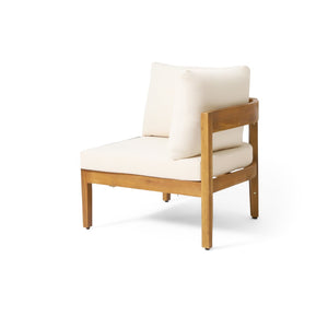 English Elm Brooklyn Outdoor 3 Piece Acacia Wicker Sectional Set for Patio Deck or Poolside N773OS00141B