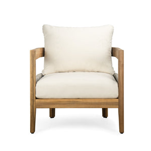 English Elm Brooklyn Acacia Wood Outdoor Conversation Set Resort Style Woven Rope Patio Seating N773OS00142B
