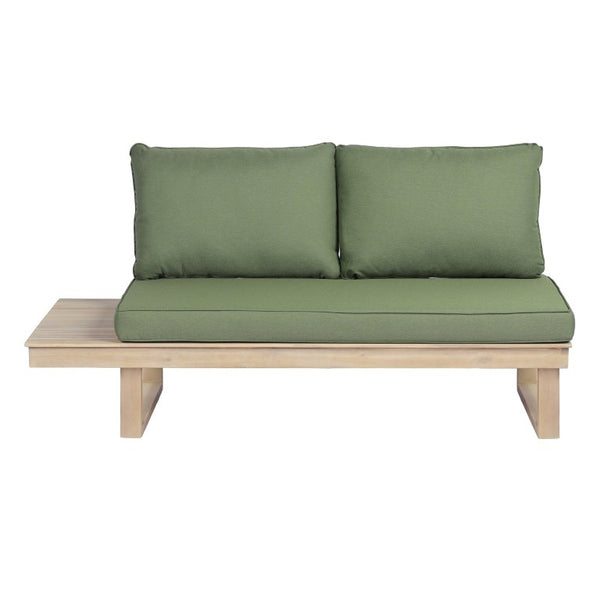 English Elm Sebastian Outdoor Acacia Hardwood Sectional Set with Slatted Design and Patio Seating N773OS00161G