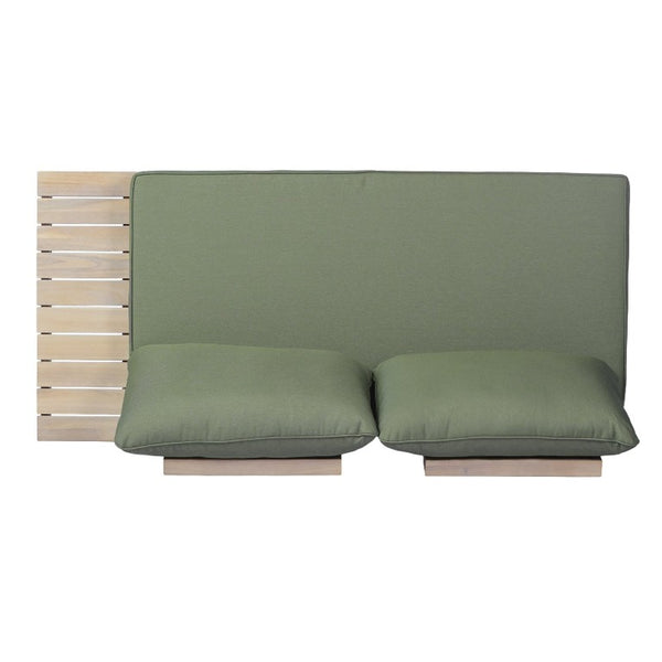 English Elm Sebastian Outdoor Acacia Hardwood Sectional Set with Slatted Design and Patio Seating N773OS00161G