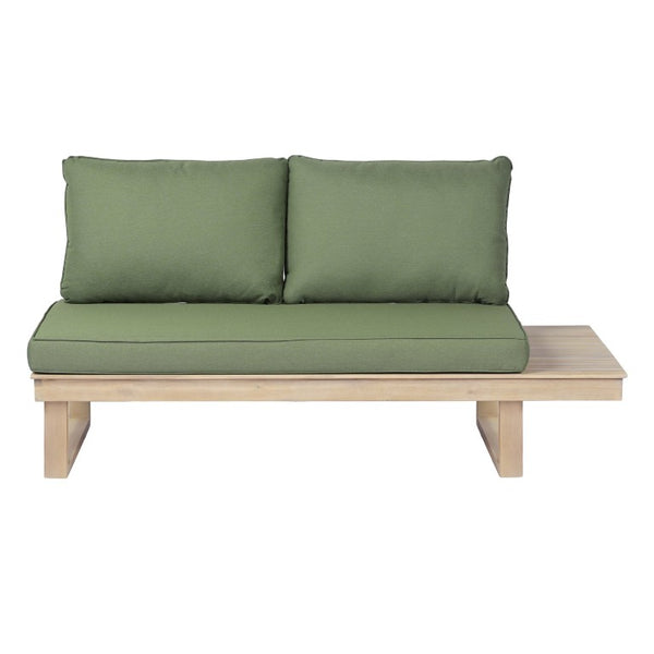 English Elm Sebastian Outdoor Acacia Hardwood Sectional Set with Slatted Design and Patio Seating N773OS00161G