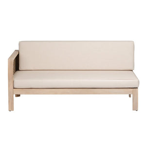 English Elm Emir Acacia Hardwood Outdoor Sofa Set with Wicker Accents and Sand Cushions N773OS00162S