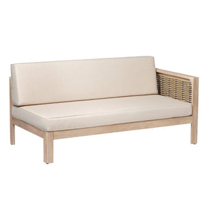 English Elm Emir Acacia Hardwood Outdoor Sofa Set with Wicker Accents and Sand Cushions N773OS00162S