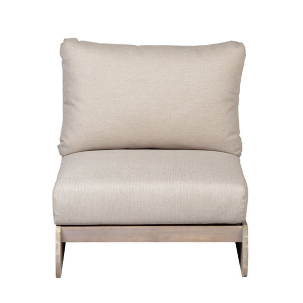 English Elm Lazy Boy Acacia Wood Outdoor Club Chair with Deep Cushion for Patio Lounge N773P286703S