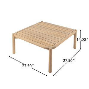 English Elm Casper Outdoor Acacia Hardwood Coffee Table with Slatted Top and Teak Finish N773P354754L
