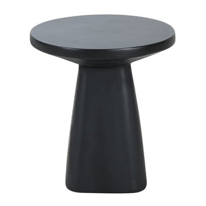 English Elm Outdoor Reinforced Concrete Round Side Table with Sleek Tapered Legs for Patio Use N773P365413B