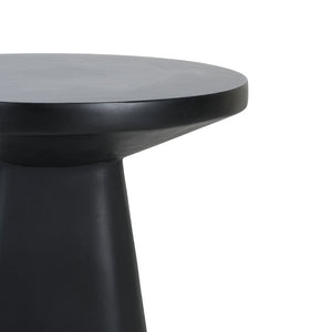 English Elm Outdoor Reinforced Concrete Round Side Table with Sleek Tapered Legs for Patio Use N773P365413B