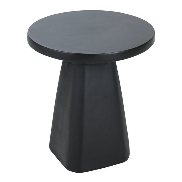 English Elm Outdoor Reinforced Concrete Round Side Table with Sleek Tapered Legs for Patio Use N773P365413B