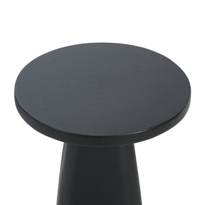 English Elm Outdoor Reinforced Concrete Round Side Table with Sleek Tapered Legs for Patio Use N773P365413B