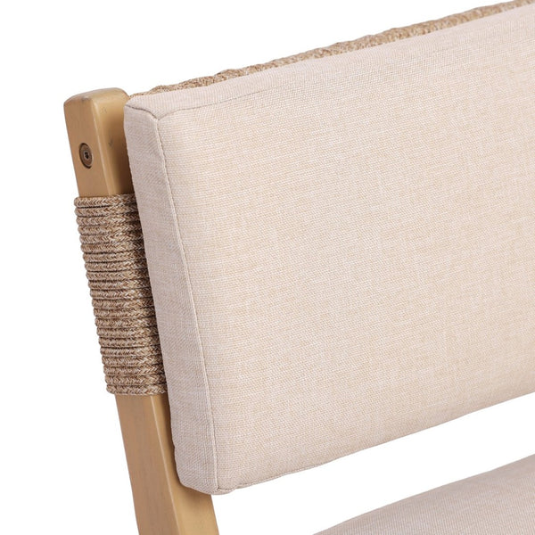 English Elm Omi Outdoor Acacia Wood Lounge Chair Set with Hand-woven Pe Rope and Cushions N773P411988B