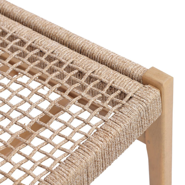 English Elm Omi Outdoor Acacia Wood Lounge Chair Set with Hand-woven Pe Rope and Cushions N773P411988B