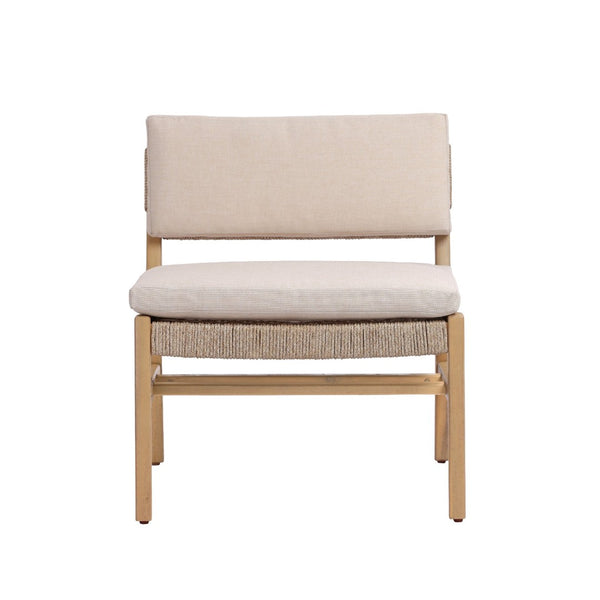 English Elm Omi Outdoor Acacia Wood Lounge Chair Set with Hand-woven Pe Rope and Cushions N773P411988B